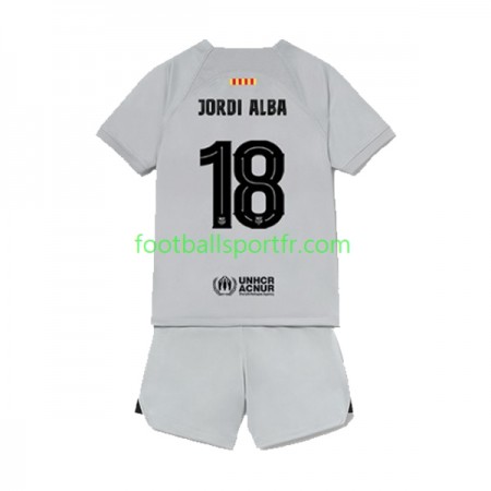 Tenue FC Barcelone Jordi Alba 18 Enfant Troisieme 2022-2023 Maillot de Foot